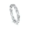 Celtic Twist Band In Sterling Silver -Outlet Jewel Orix Store R174 upright