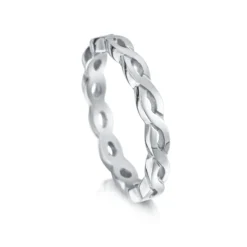 Celtic Twist Band In Sterling Silver