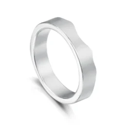 River Ripples Wedding Ring In Sterling Silver