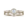 Diamond Arch 0.25ct Solitaire Ring Set In 18ct White Gold -Outlet Jewel Orix Store SET 18W DR179 DR0179 face
