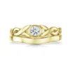 Celtic Twist 0.22ct Diamond Ring Set In 18ct Yellow Gold 2 Celtic Twist 0.22ct Diamond Ring Set In 18ct Yellow Gold -Outlet Jewel Orix Store SET 18Y DR175 RX176 face1