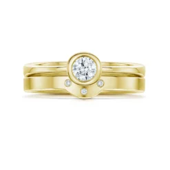 Diamond Arch 0.25ct Solitaire Ring Set In 18ct Yellow Gold