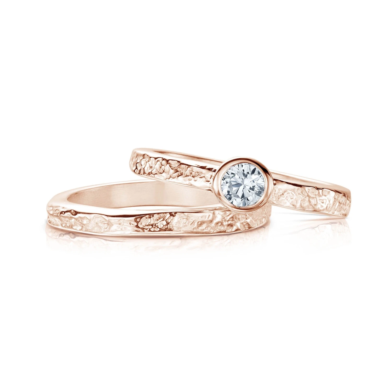Matrix Diamond Ring Set In 9ct Rose Gold 4 Matrix Diamond Ring Set In 9ct Rose Gold - Image 2