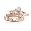 Diamond River Ripples Dress Ring Set In 9ct Rose Gold