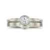 Diamond Arch 0.25ct Solitaire Ring Set In 9ct White Gold -Outlet Jewel Orix Store SET 9W DR179 DR0179 face