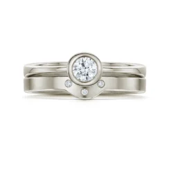 Diamond Arch 0.25ct Solitaire Ring Set In 9ct White Gold