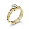 Arch Solitaire 0.40ct Ring Set In 9ct White & Yellow Gold -Outlet Jewel Orix Store SET 9W DR181 9Y R0181 upright