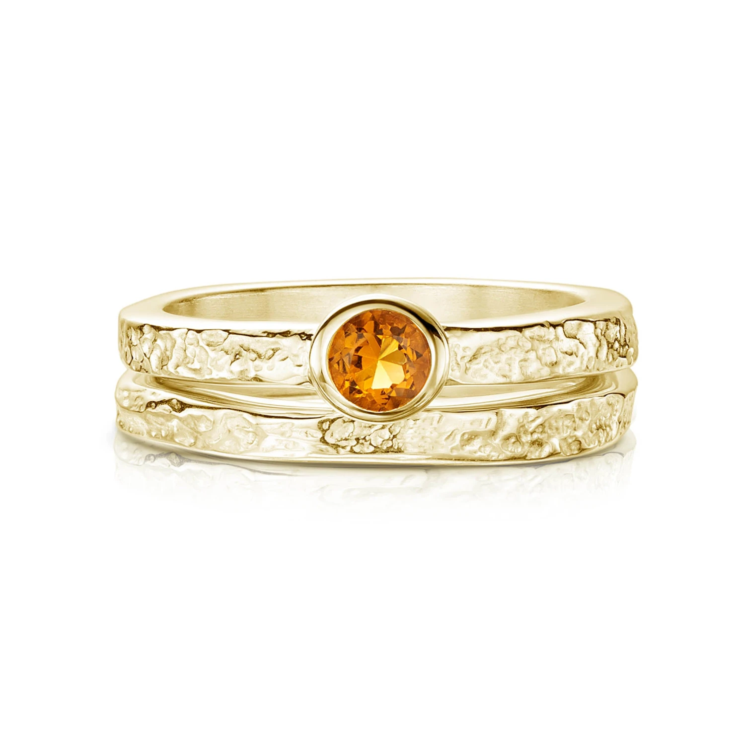 Matrix Citrine Ring Set In 9ct Yellow Gold 4 Matrix Citrine Ring Set In 9ct Yellow Gold - Image 2