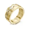River Ripples Diamond Ring Set In 9ct Yellow Gold -Outlet Jewel Orix Store SET 9Y DR87 DRX87 upright