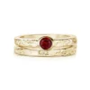 Matrix Garnet Ring Set In 9ct Yellow Gold -Outlet Jewel Orix Store SET 9Y GAR SR0215 R0215 face1