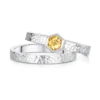Honeycomb 4mm Citrine Ring Set In Sterling Silver -Outlet Jewel Orix Store SET CIT SR0280 R0280 face