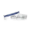 Halo ‘Purple’ Enamel & Ogham Sterling Silver Ring Set -Outlet Jewel Orix Store SET ER121 PURP R099 face