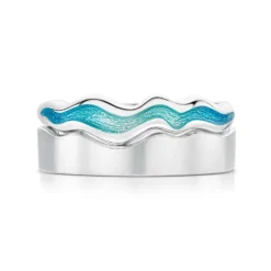 River Ripples ‘Shallows’ Enamel Ring Set In Sterling Silver