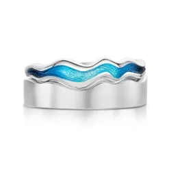 River Ripples ‘Tropical’ Enamel Ring Set In Sterling Silver