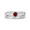 Matrix Garnet Ring Set In Sterling Silver -Outlet Jewel Orix Store SET GAR SR0215 R0215 face1