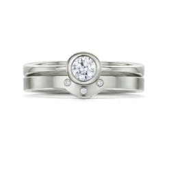 Diamond Arch 0.25ct Solitaire Ring Set In Platinum