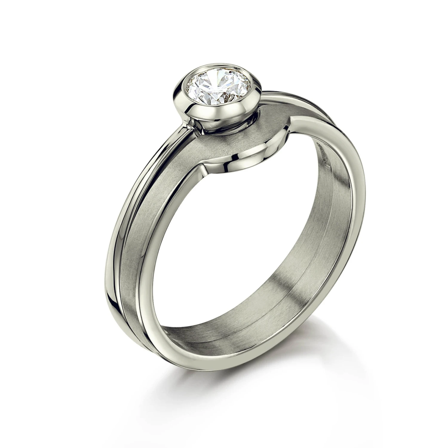 Arch Solitaire 0.40ct Ring Set In Platinum 3 Arch Solitaire 0.40ct Ring Set In Platinum