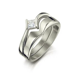 Princess Solitaire 0.25ct Diamond Ring Set In Platinum