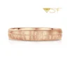 Ogham 4mm Oval Court Ring In 18ct Rose Scottish Gold -Outlet Jewel Orix Store SG18R R099 face