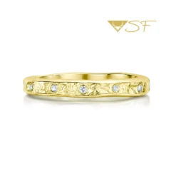 Matrix 12-Diamond Band In 18ct Yellow Scottish Gold