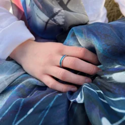 Halo Sterling Silver Ring In Tropical Enamel -Outlet Jewel Orix Store TropicalHaloRing