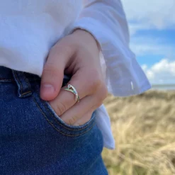 Wild Grasses Cubic Zirconia Ring In Meadow Enamel -Outlet Jewel Orix Store WildGrassesRing6