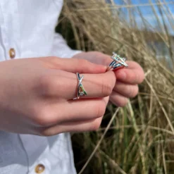Wild Grasses Cubic Zirconia Ring In Meadow Enamel -Outlet Jewel Orix Store WildGrassesRings